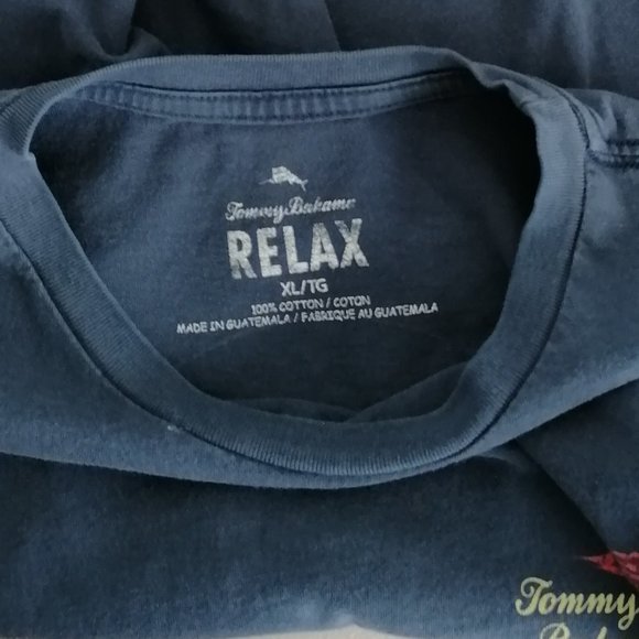 Tommy Bahama Men's Navy Blue Tee Size XL Relaxed Blemish - Picture 6 of 6